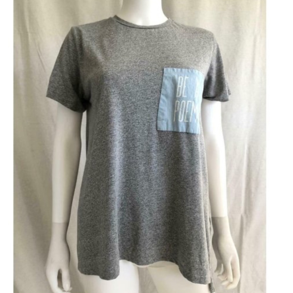 Zara Trafaluc Women's T-Shirt Gray Short Sleeves L